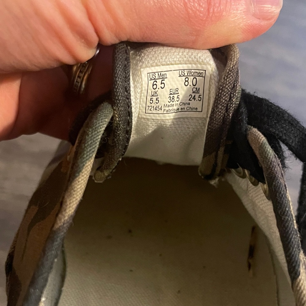 Vans Green and Brown Camouflage Sneakers - Picture 5 of 5